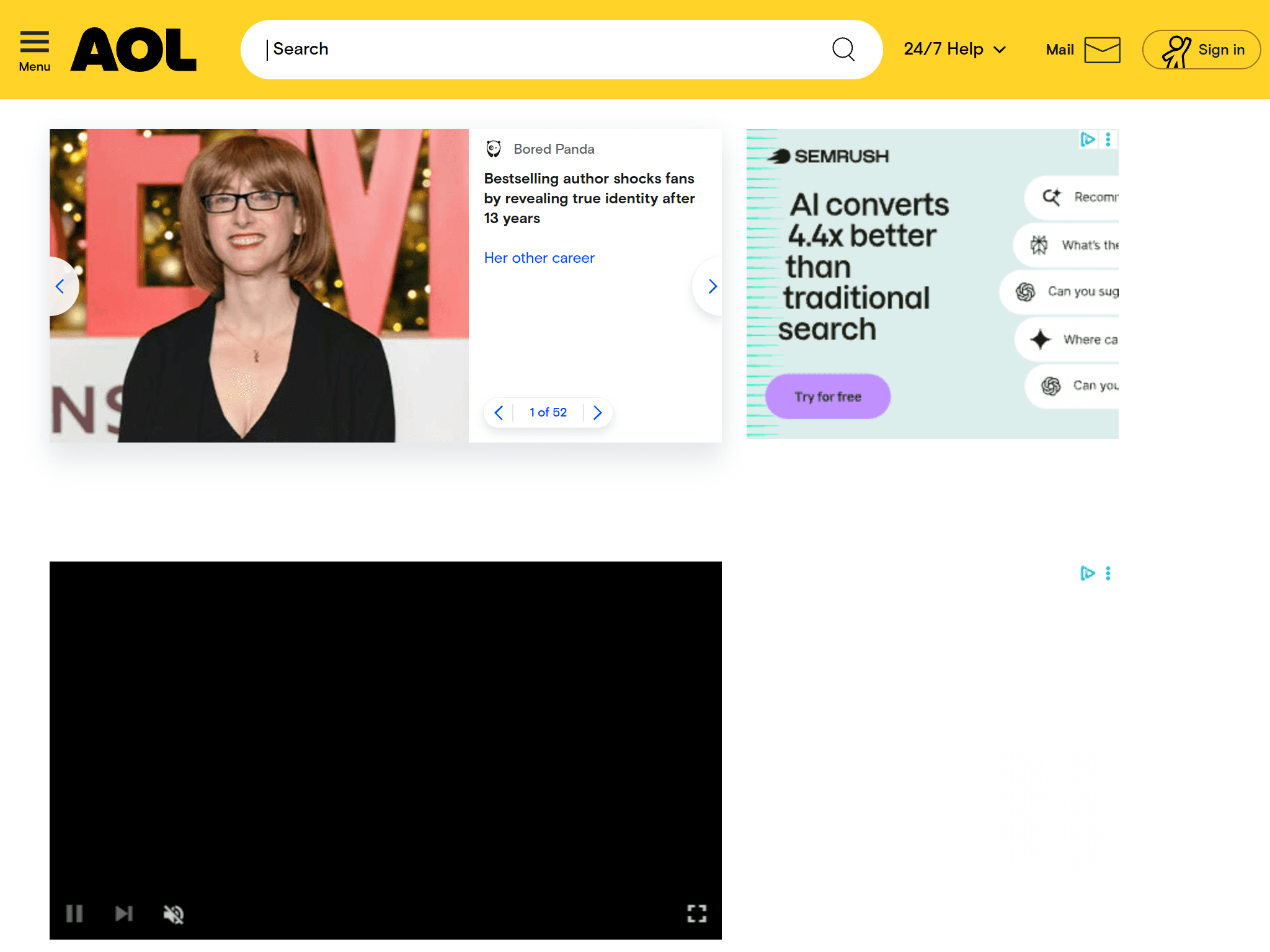 AOL.com, modern version (the real https://www.aol.com)
