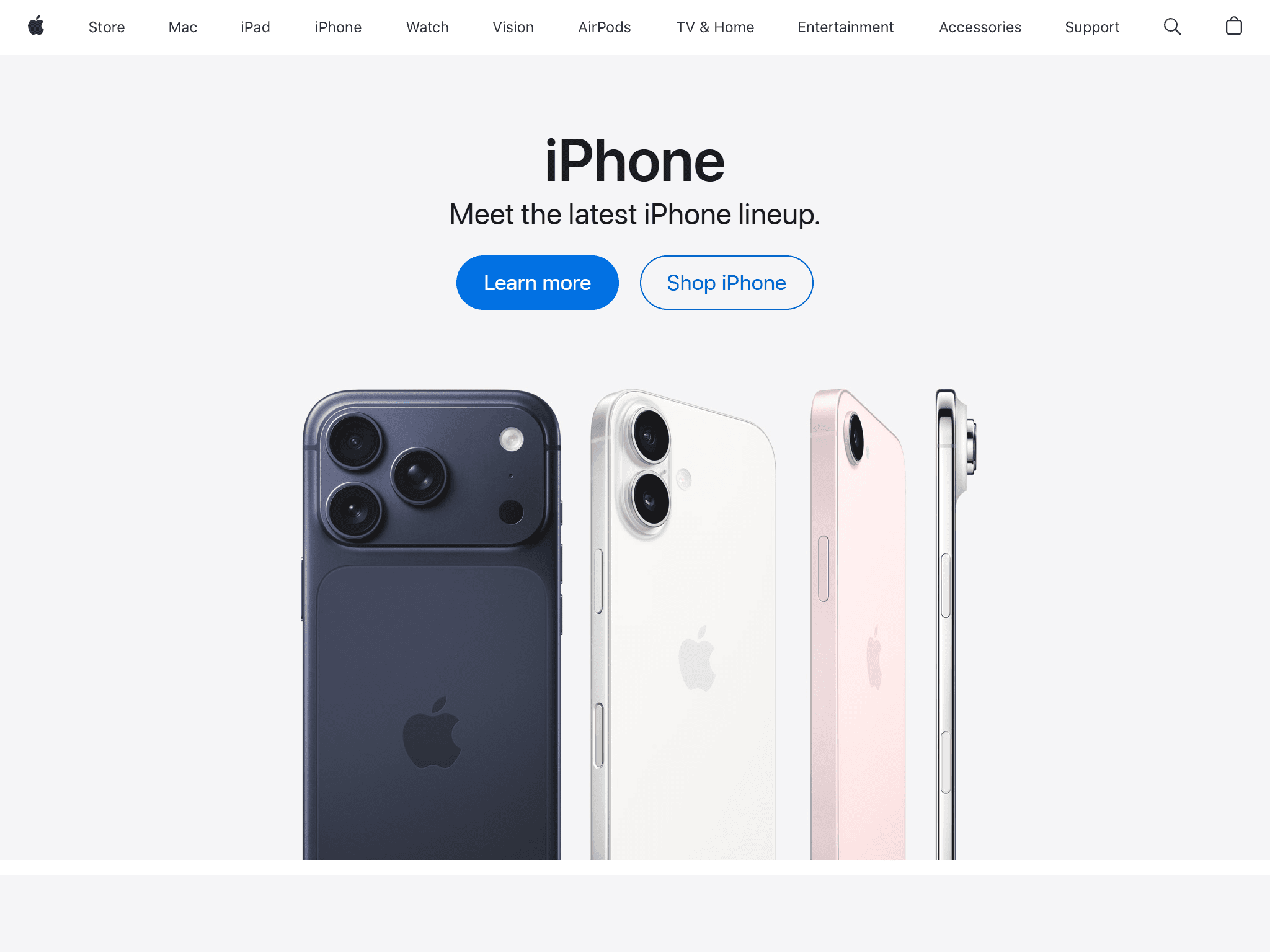 Apple, modern version (the real https://apple.com)