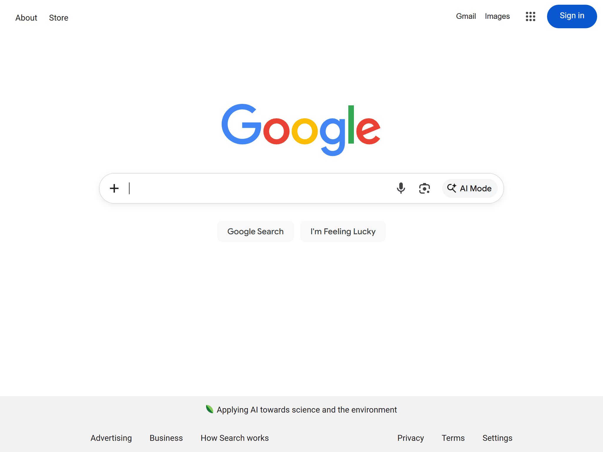 Google, modern version (the real https://google.com)