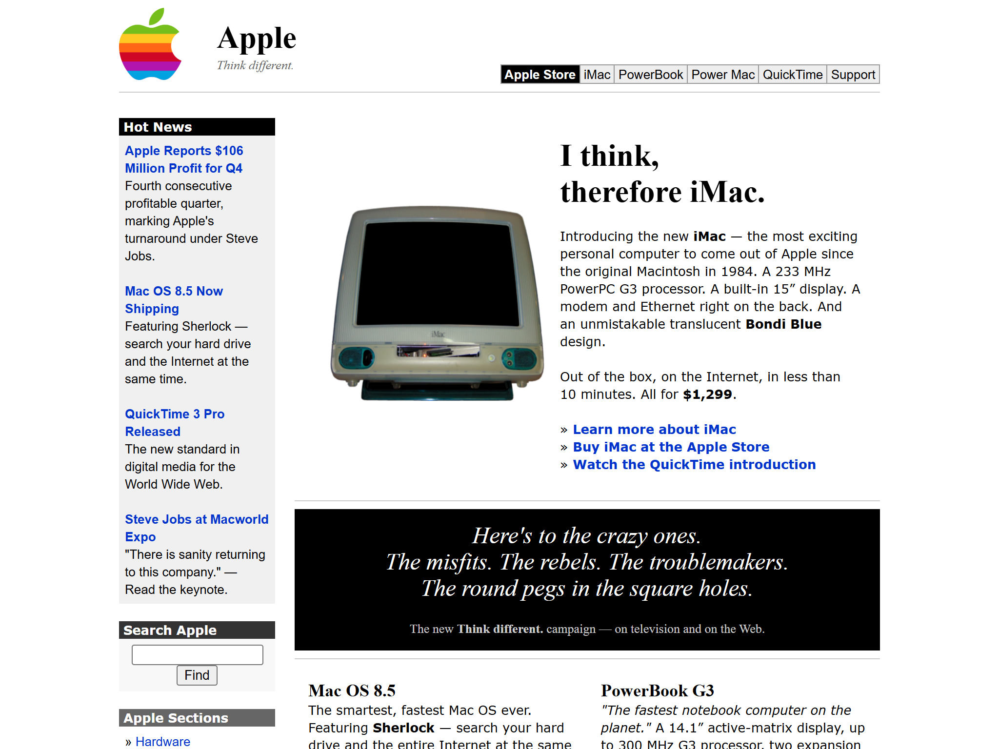 Apple, reimagined for 1998