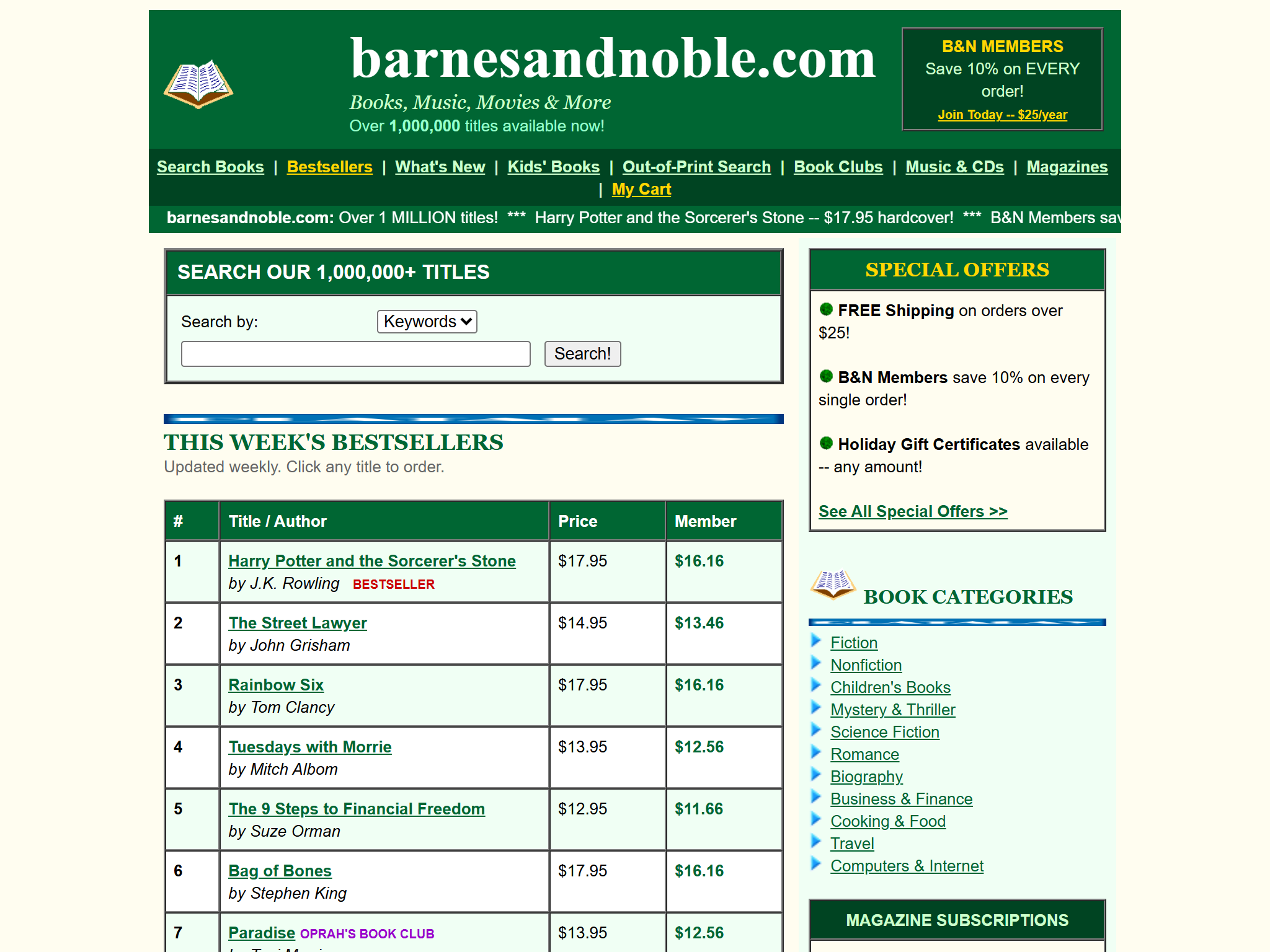 barnesandnoble.com, reimagined for 1998