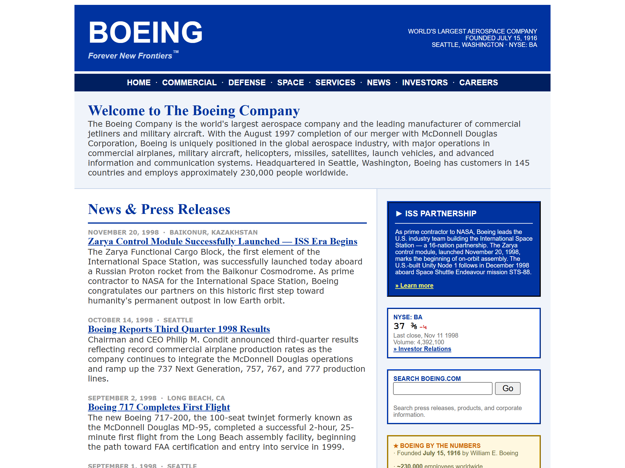 The Boeing Company, reimagined for 1998