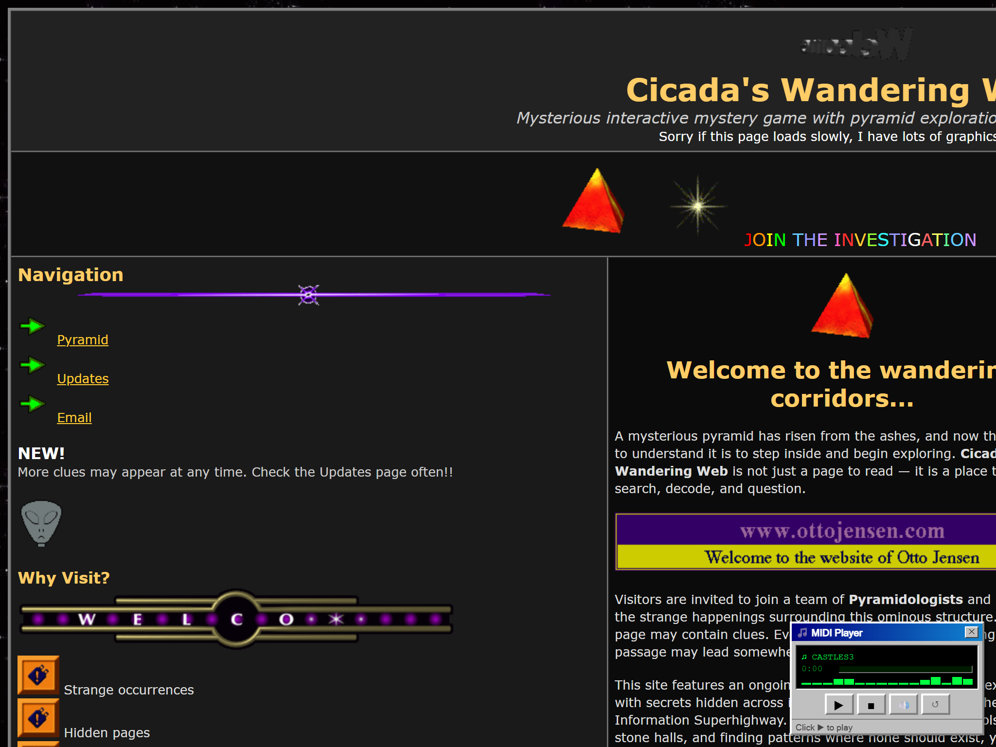 Cicada's Wandering Web, reimagined for 1998