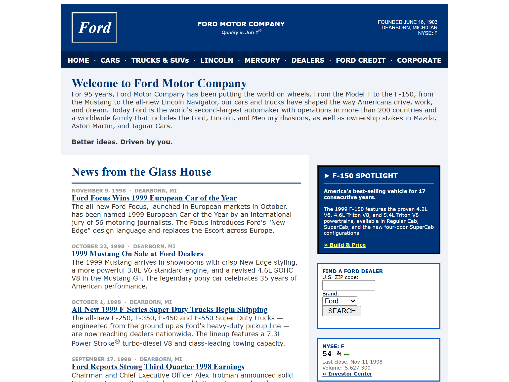 Ford Motor Company, reimagined for 1998