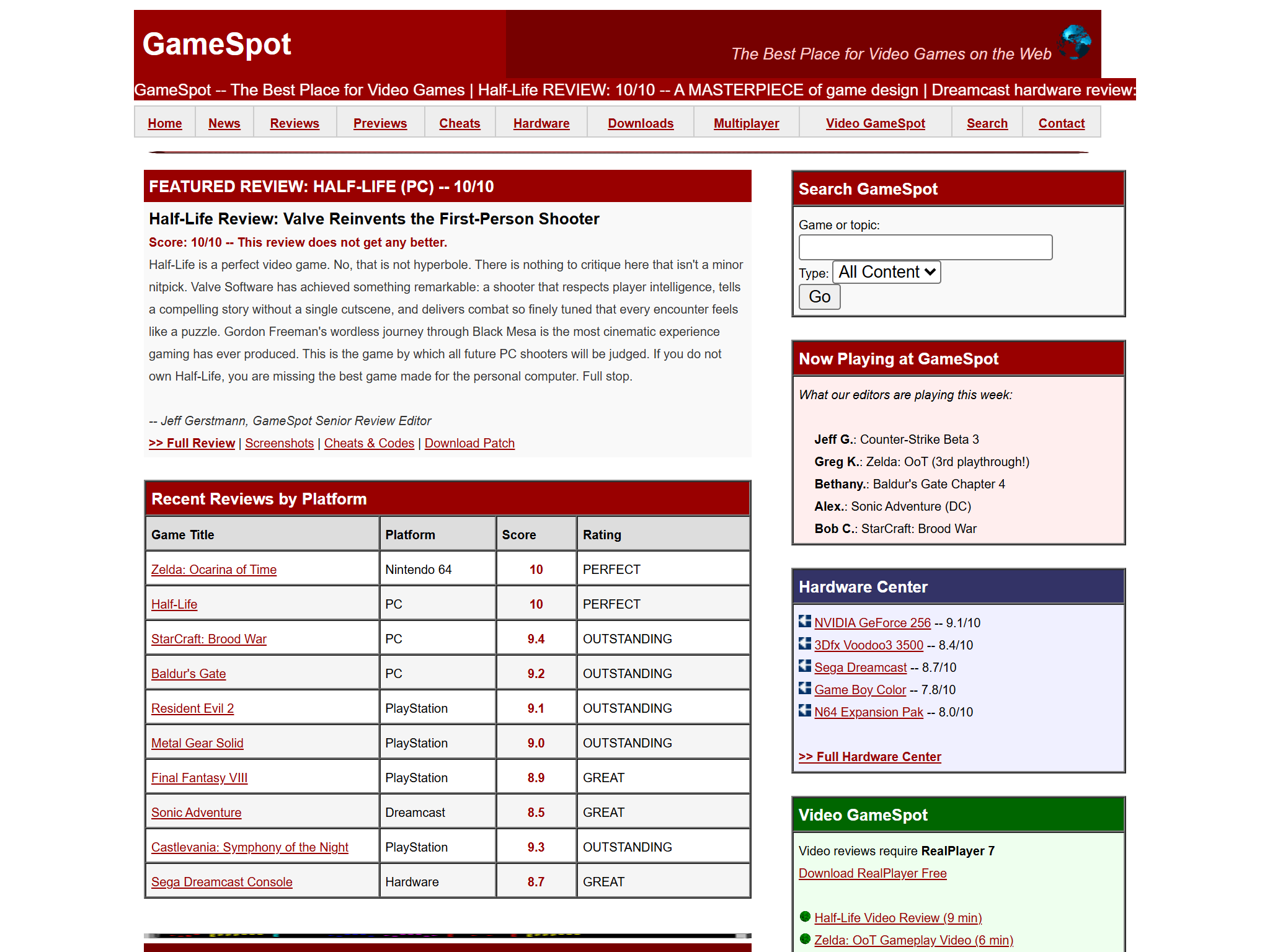 GameSpot, reimagined for 1998