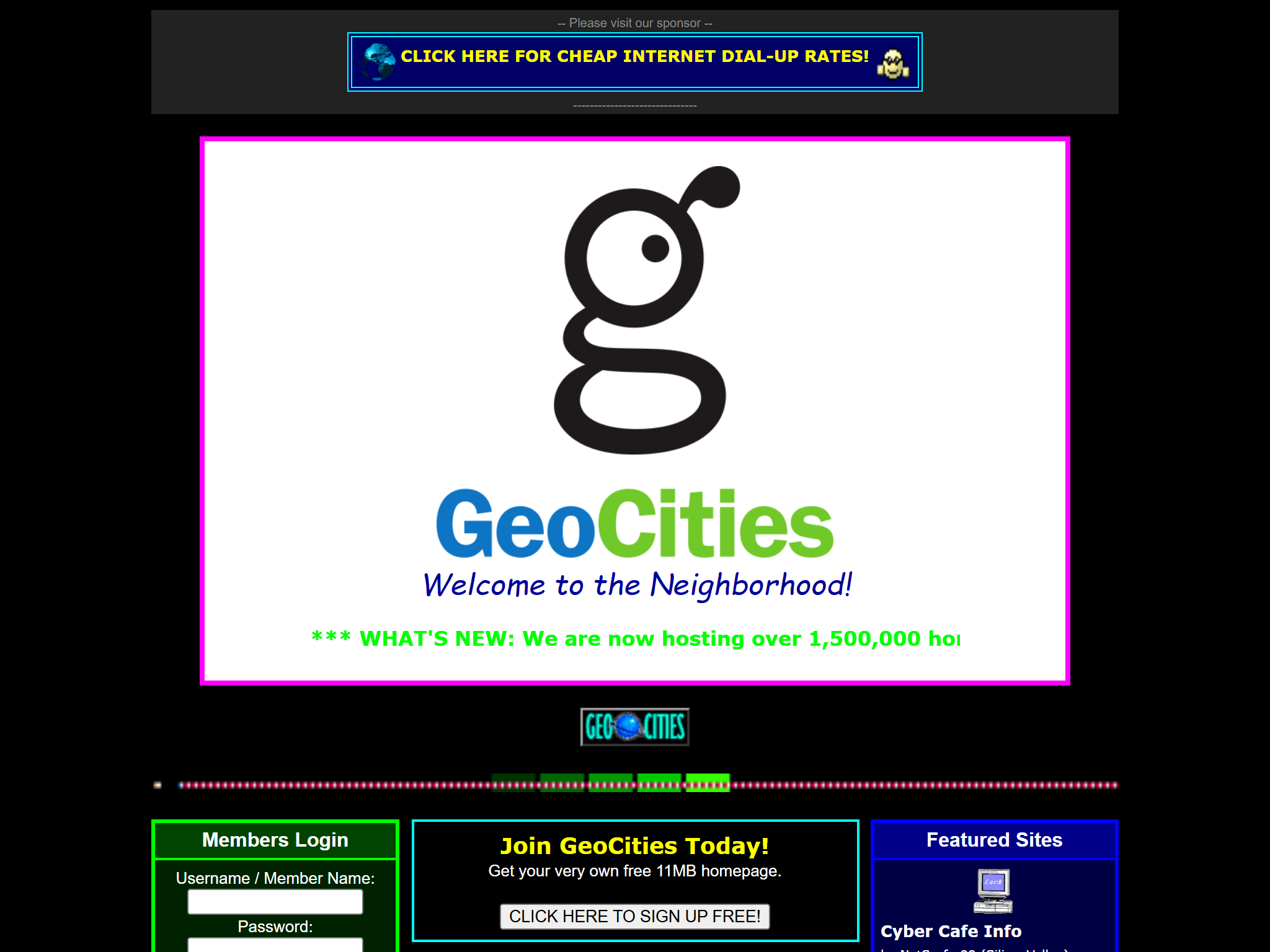 GeoCities, reimagined for 1998