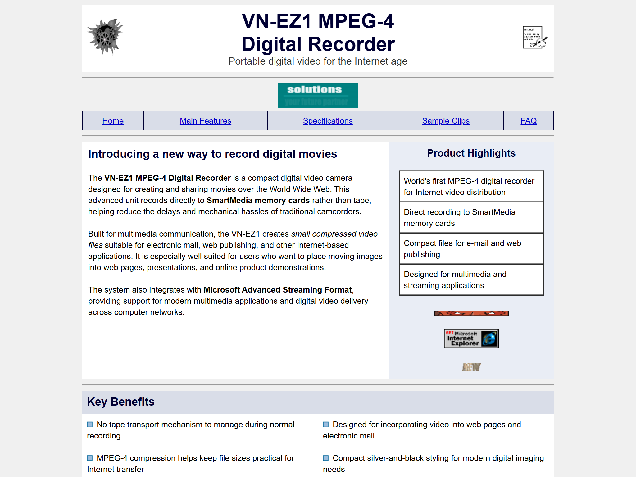 VN-EZ1 MPEG-4 Digital Recorder, reimagined for 1998
