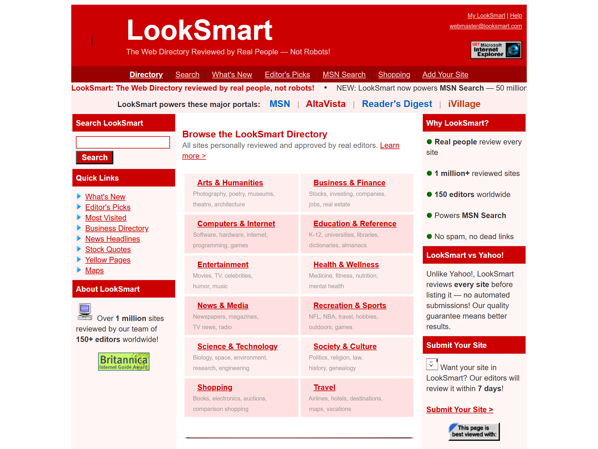 LookSmart, reimagined for 1998