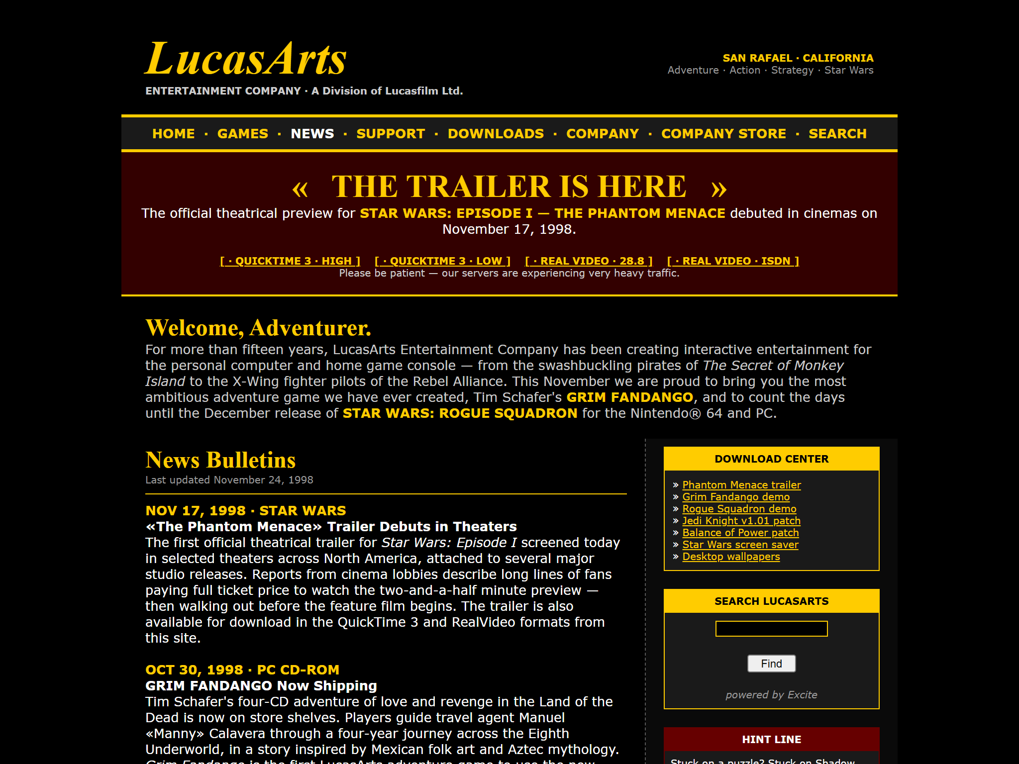 LucasArts Entertainment Company, reimagined for 1998