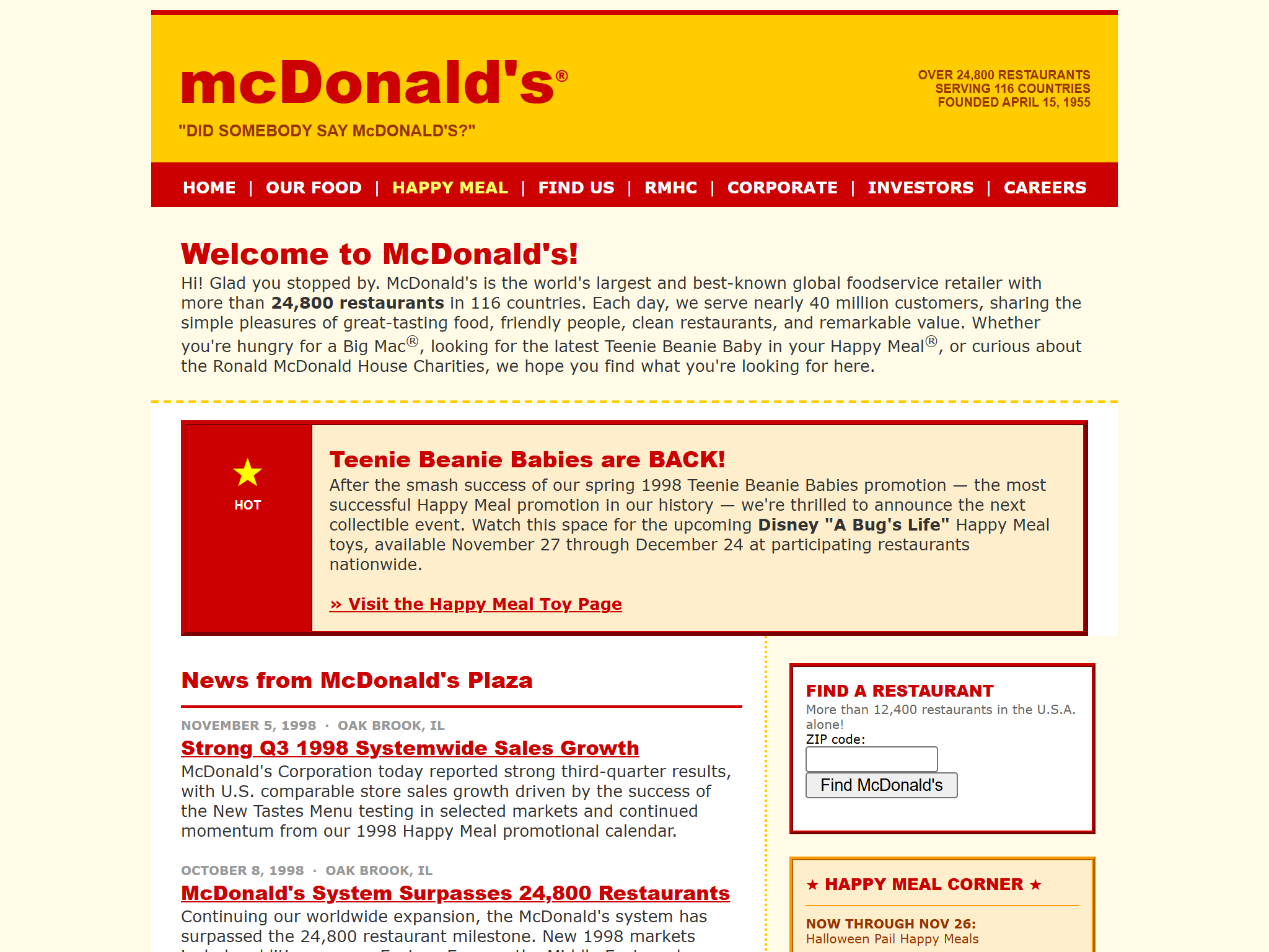 McDonald's Corporation, reimagined for 1998