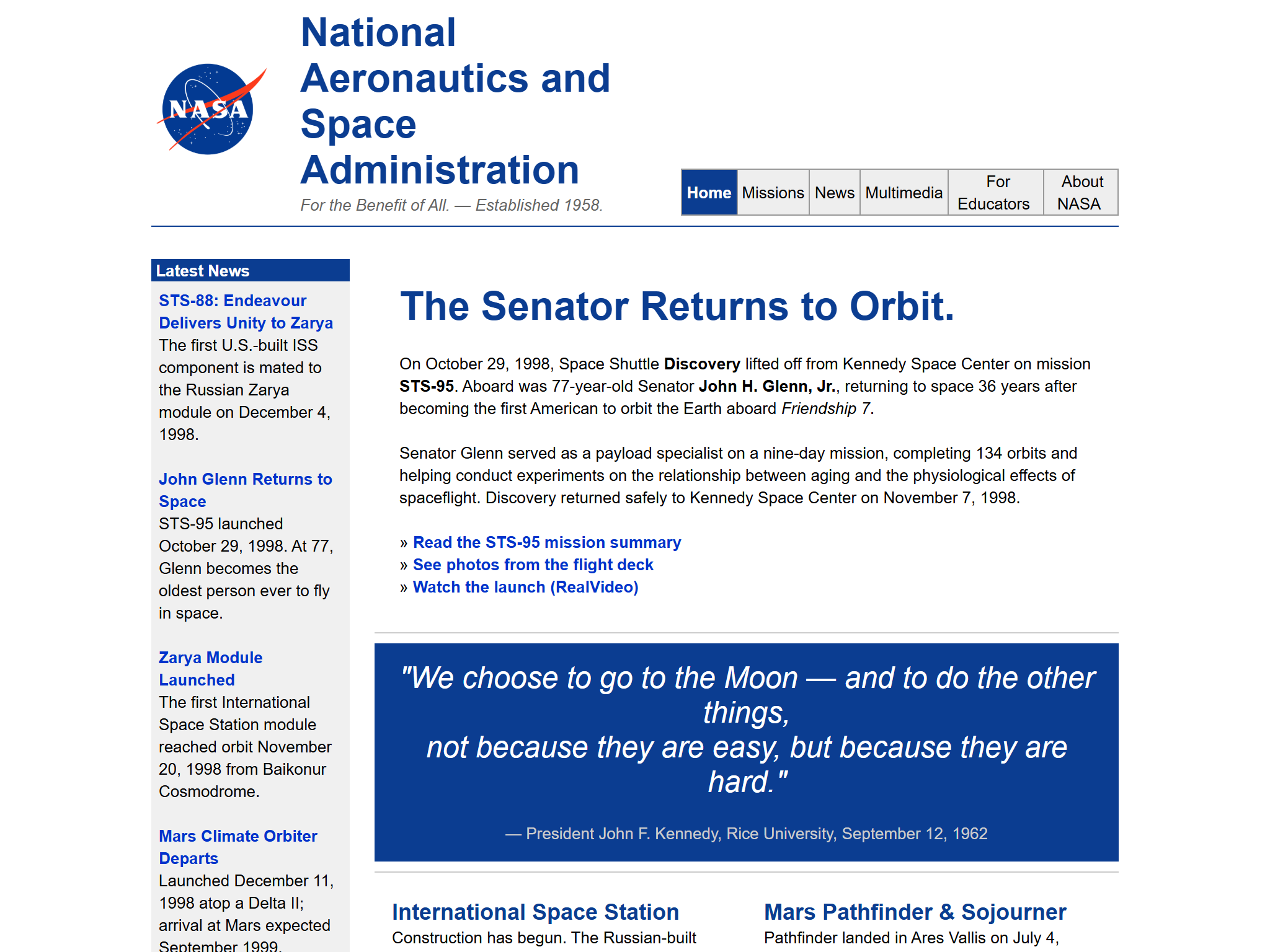 NASA, reimagined for 1998