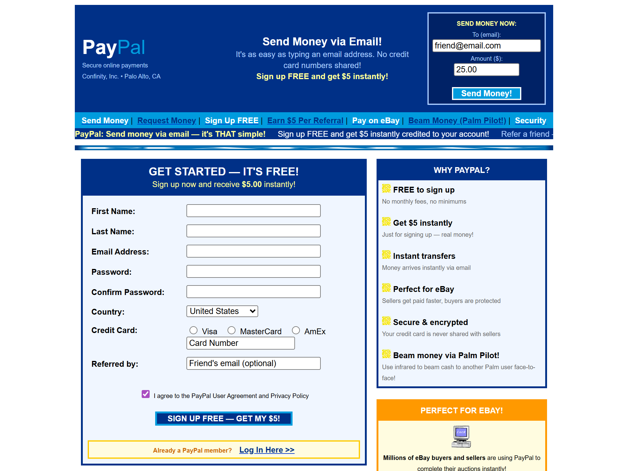 PayPal, reimagined for 1998