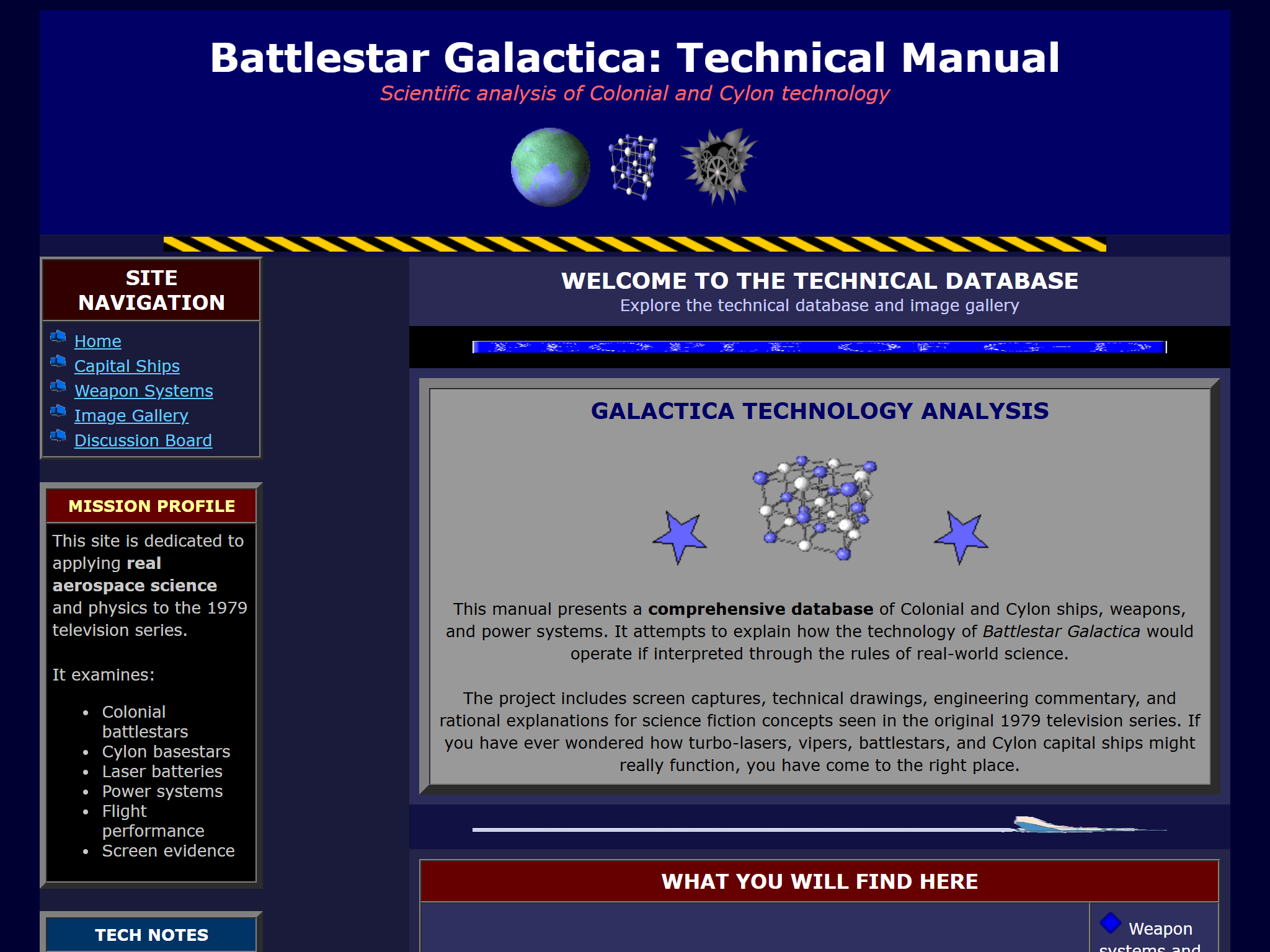 Battlestar Galactica: Technical Manual, reimagined for 1998
