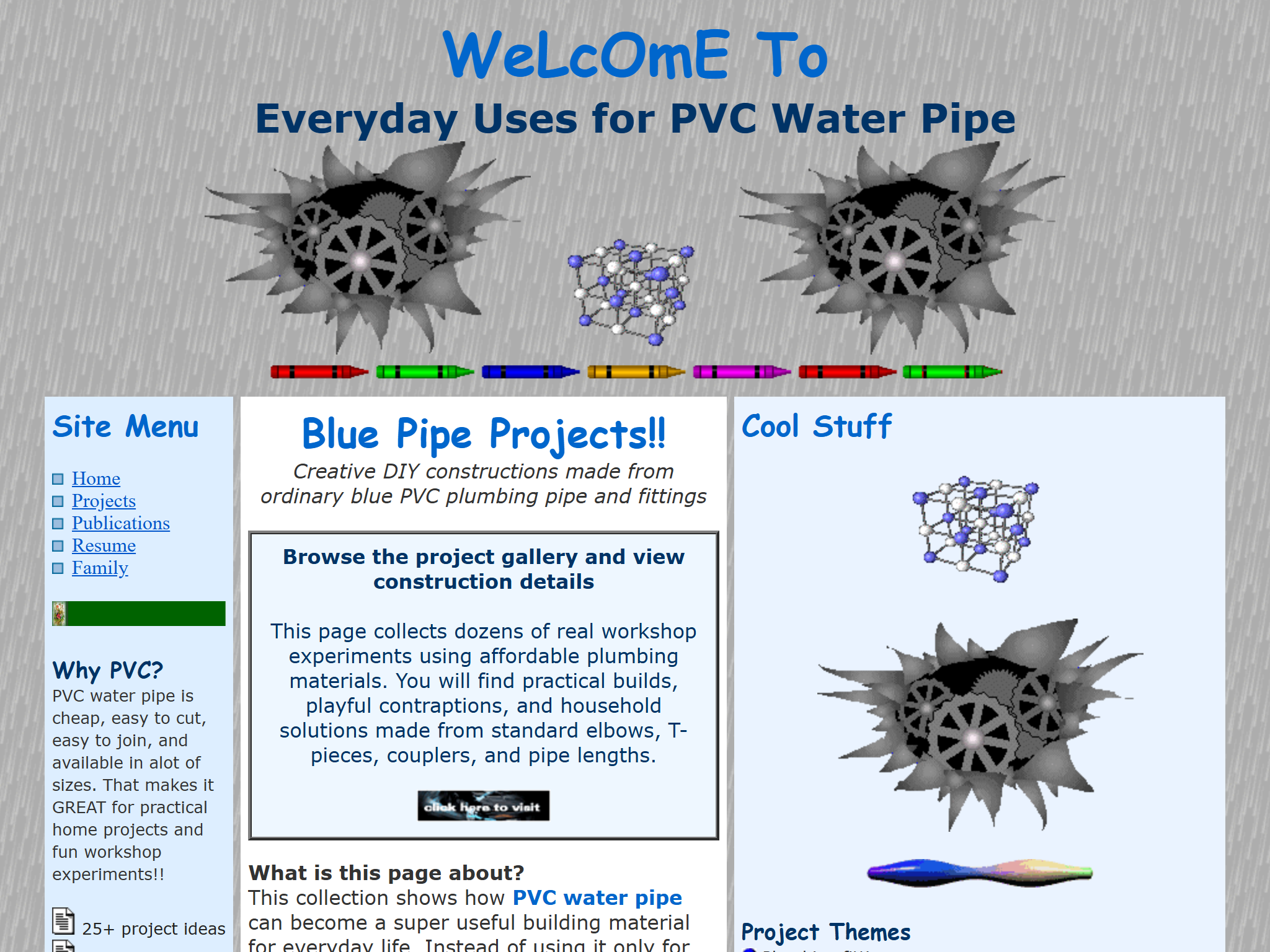 Everyday Uses for PVC Water Pipe, reimagined for 1998