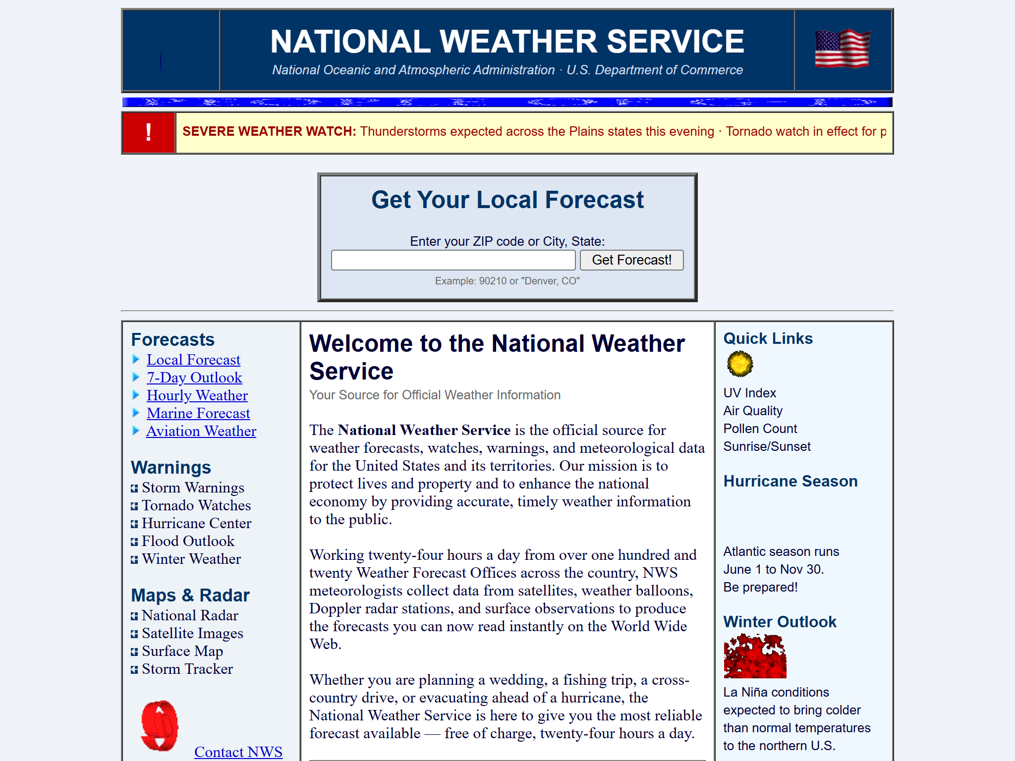 National Weather Service, reimagined for 1998