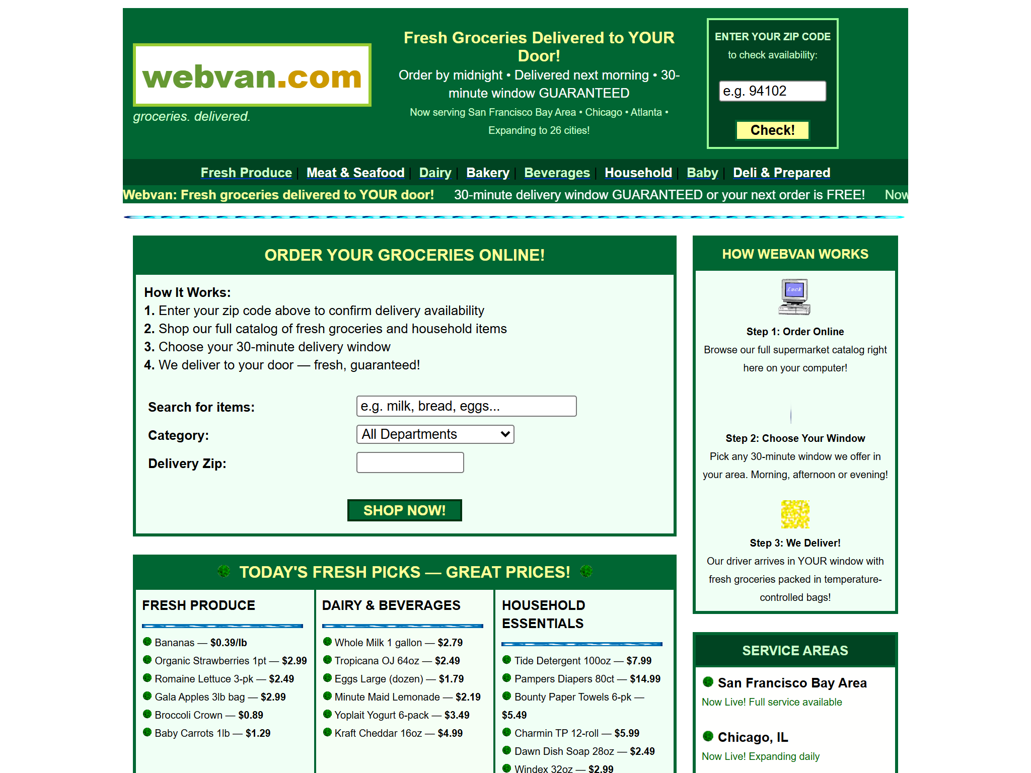 Webvan, reimagined for 1998