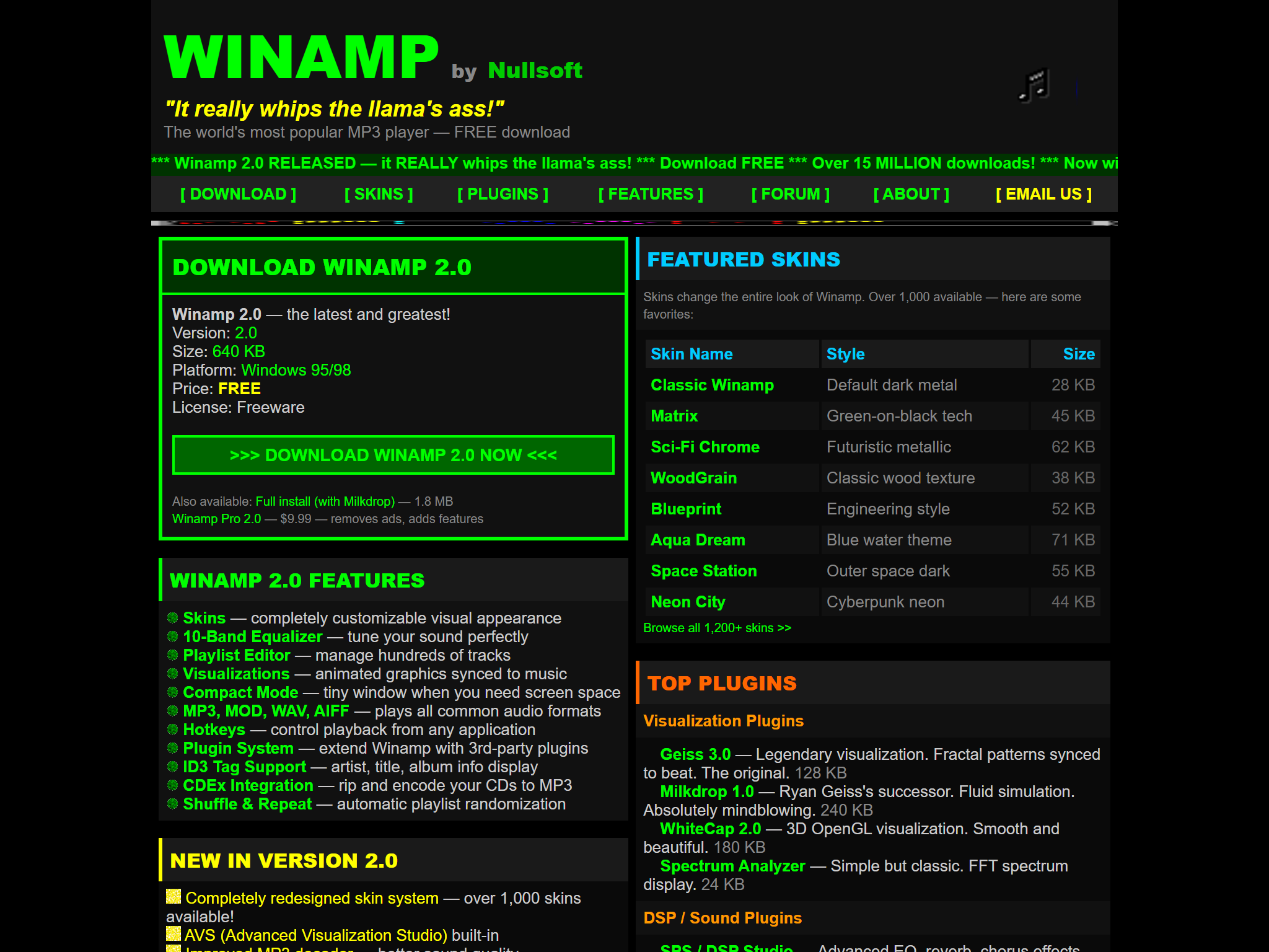 Winamp, reimagined for 1998