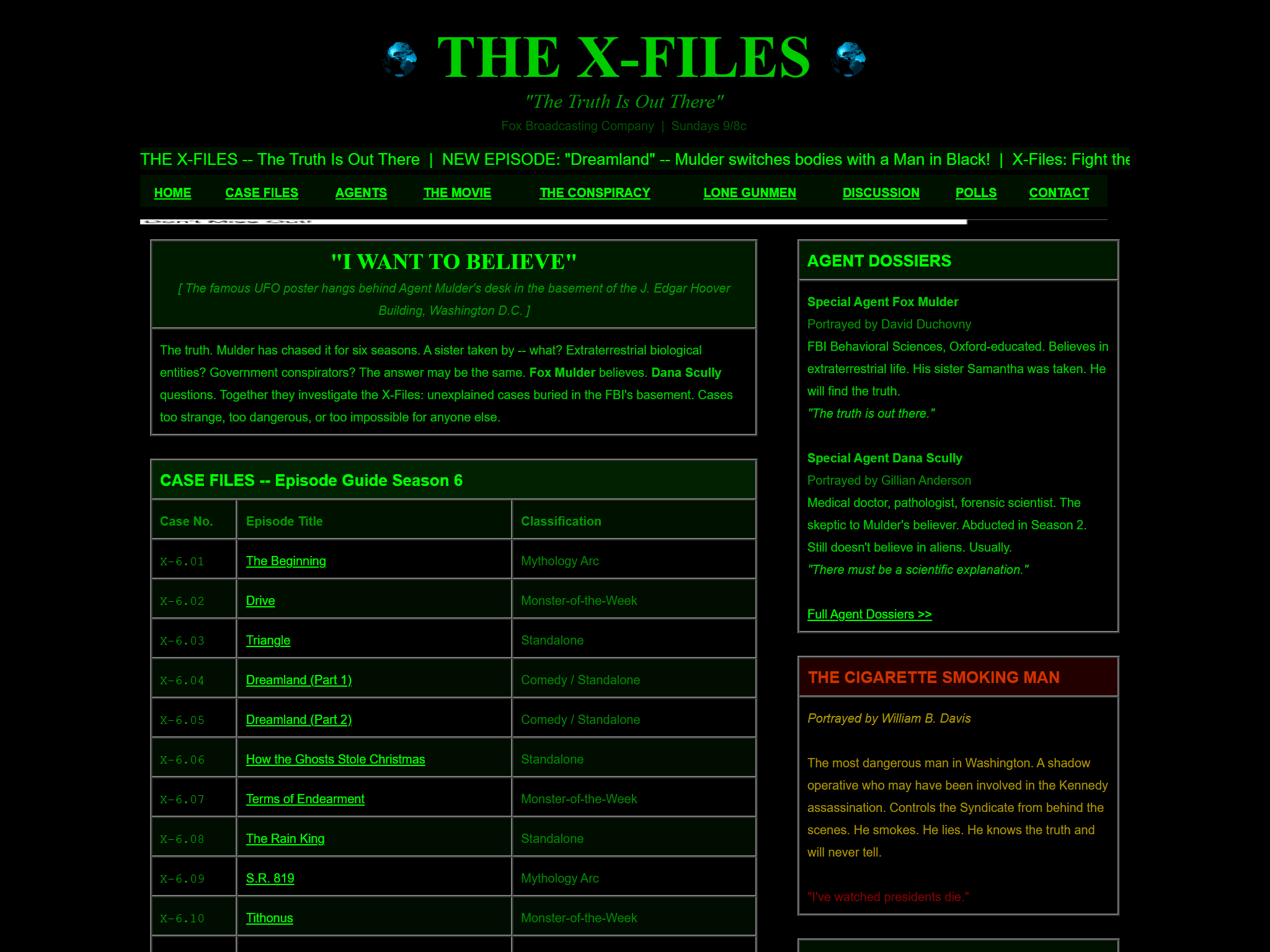 The X-Files, reimagined for 1998