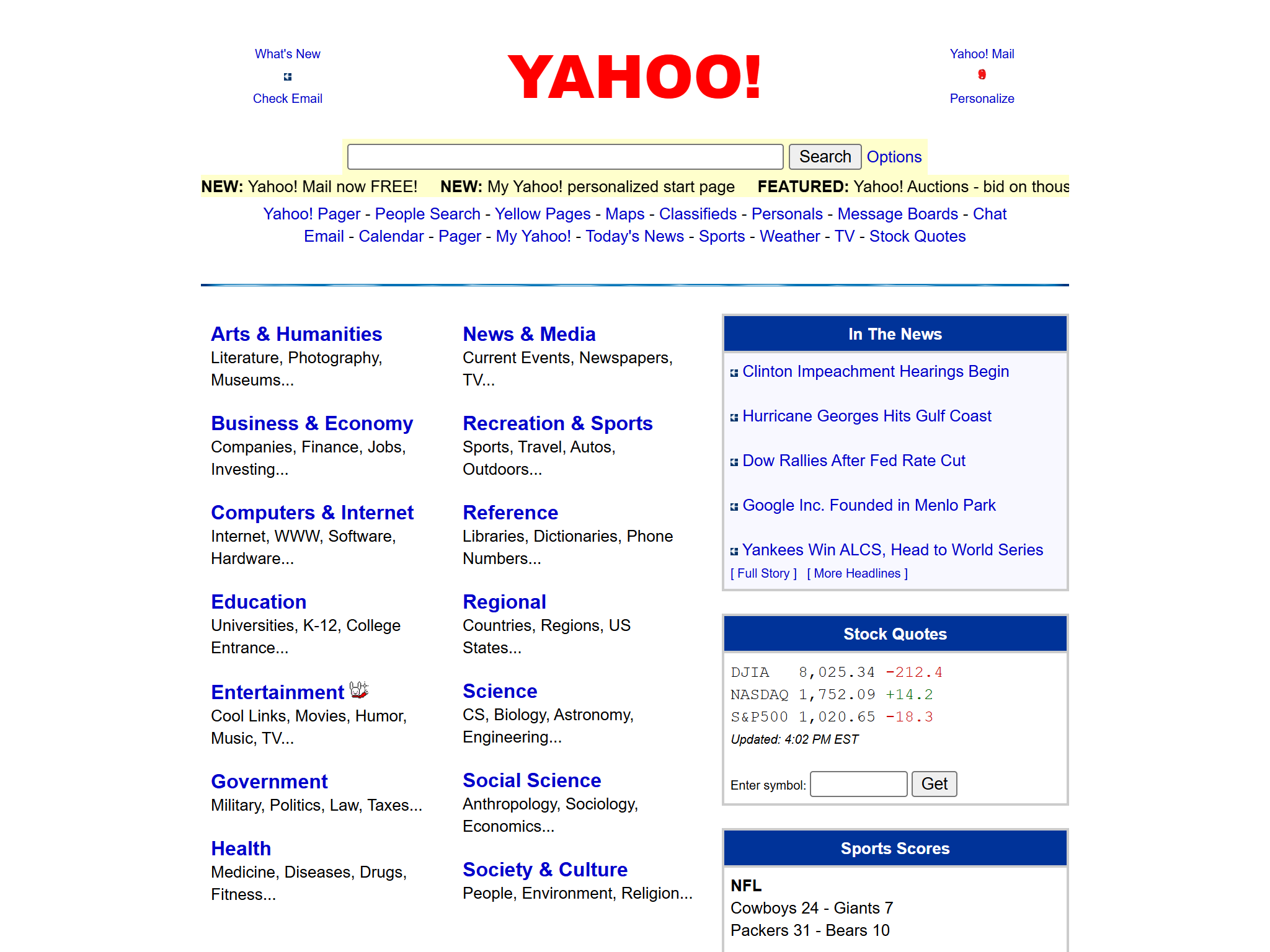 Yahoo!, reimagined for 1998